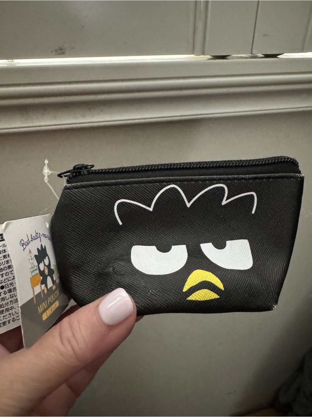 Sanrio Badtz-Maru Black Zip Coin Pouch